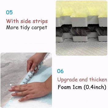 Interlocking Carpet Tiles Mat (6pc)